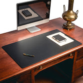 Black Leather Desk Pad w/out Rails, 38 x 24